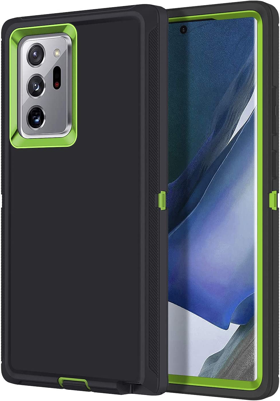 I-HONVA for Galaxy Note 20 Ultra Case Shockproof 3 in 1 Full Body Protection [Without Screen Protector] Rugged Heavy Duty Durable Cover Case for Samsung Galaxy Note 20 Ultra 5G 6.9 Inch,Grey/Green  I-HONVA   