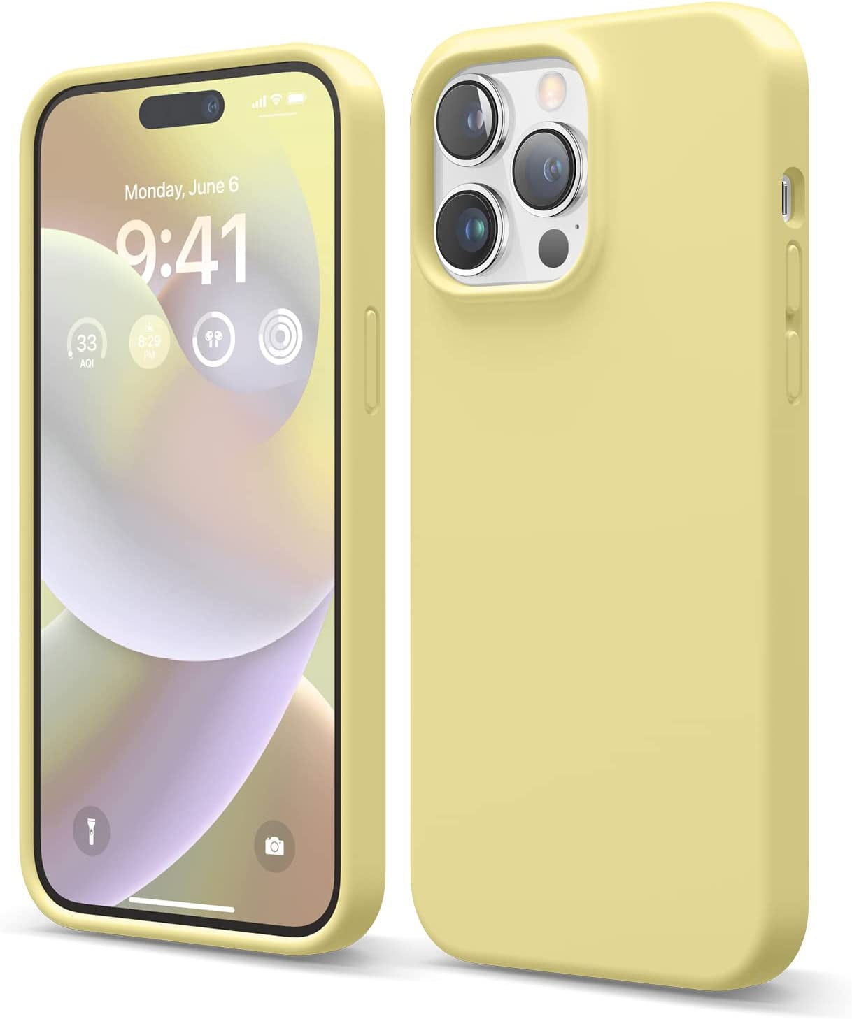 Elago Compatible with Iphone 14 Pro Max Case, Liquid Silicone Case, Full Body Protective Cover, Shockproof, Slim Phone Case, Anti-Scratch Soft Microfiber Lining, 6.7 Inch (Burgundy)  elago Yellow  