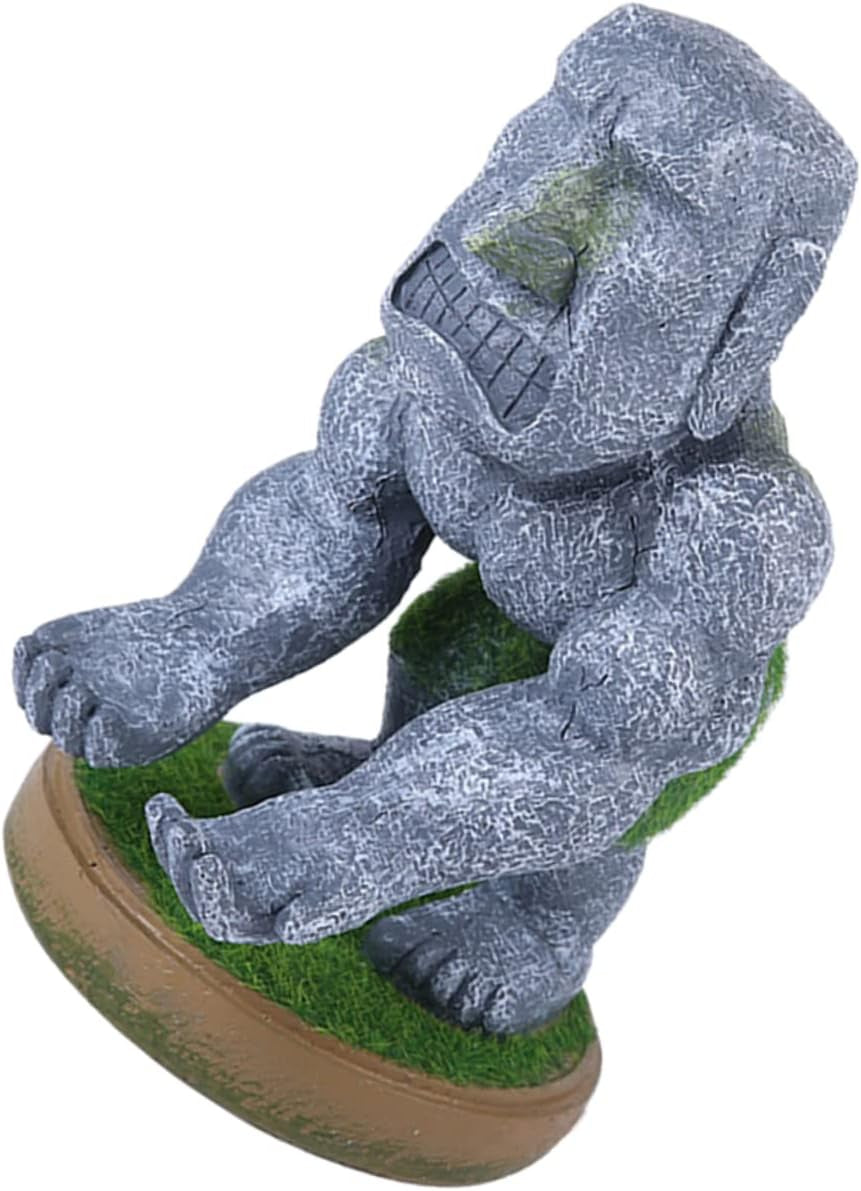 Cabilock 2Pcs Controller Smartphones Ornament Game Gaming Decor Unique Monolith Phone Head Headphone Moai All Accessories Decorative Handle Craft Wear-Resistant Accessory Novel Cell Stone  Cabilock   