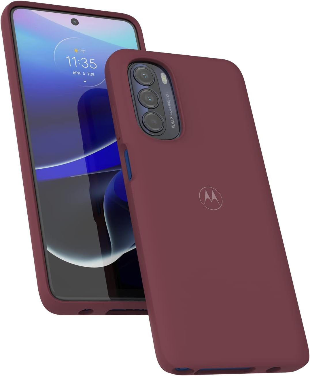 Motorola Moto G Stylus 5G (2022) Marsala Red Protective Case - Slim Fit, Shock Absorbing, Camera Protector  Salom America Company   