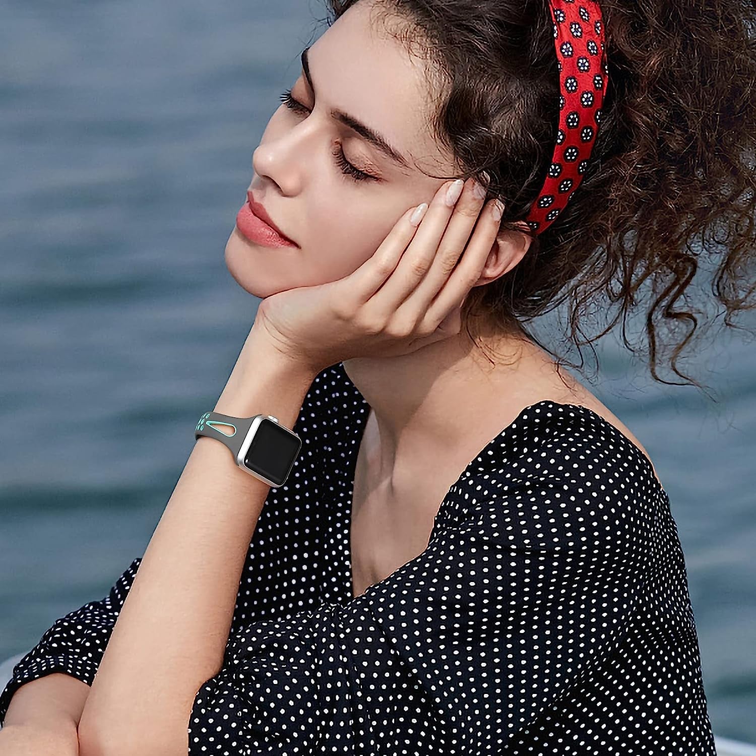 Getino Compatible with Apple Watch Band 40Mm 38Mm 41Mm 42M 44Mm 45Mm 49Mm for Women Men Iwatch SE Ultra Series 8 7 6 5 4 3 2 1, Stylish Durable Breathable Soft Silicone Slim Sport Replacement Bands  Getino   