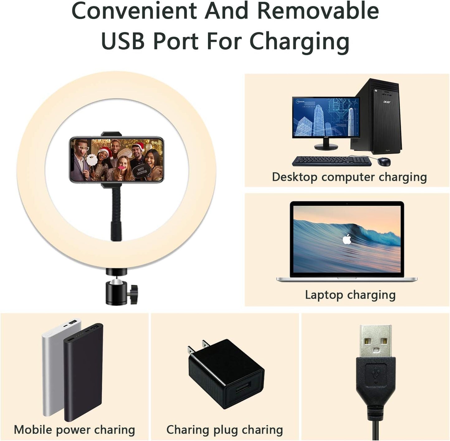 Selfie Ring Light with 28.1'' to 83.8'' Extendable Tripod Stand,Peteme LED Ring Light with Phone Holder for Live Streaming/Makeup/Youtube Video/Photography,Compatible with Iphone/Android  Peteme   