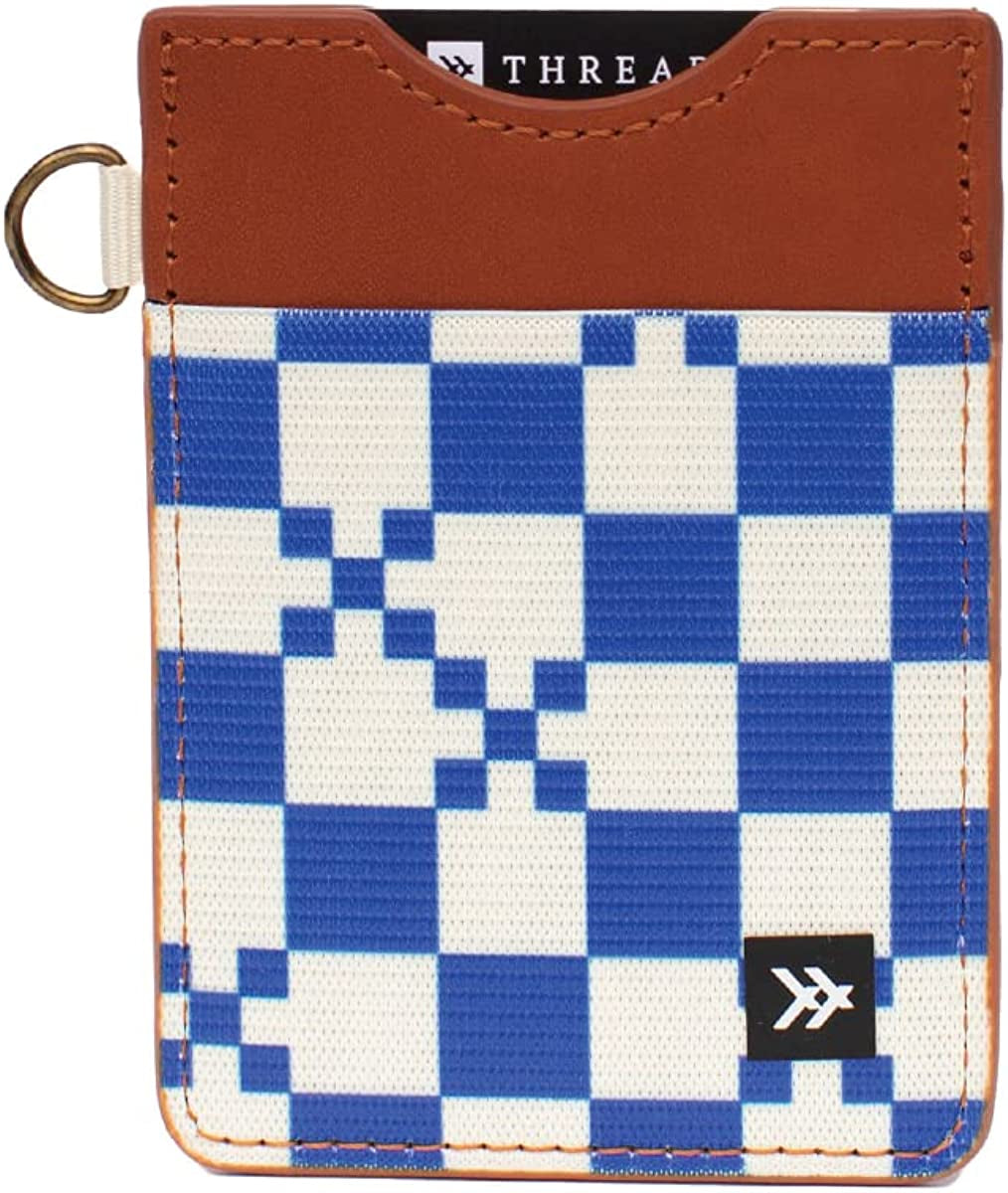 Slim Minimalist Elastic & Leather Vertical Wallet with RFID for Men & Women | Small Credit Card Holder for Front Pocket  Thread Wallets Odyssey  