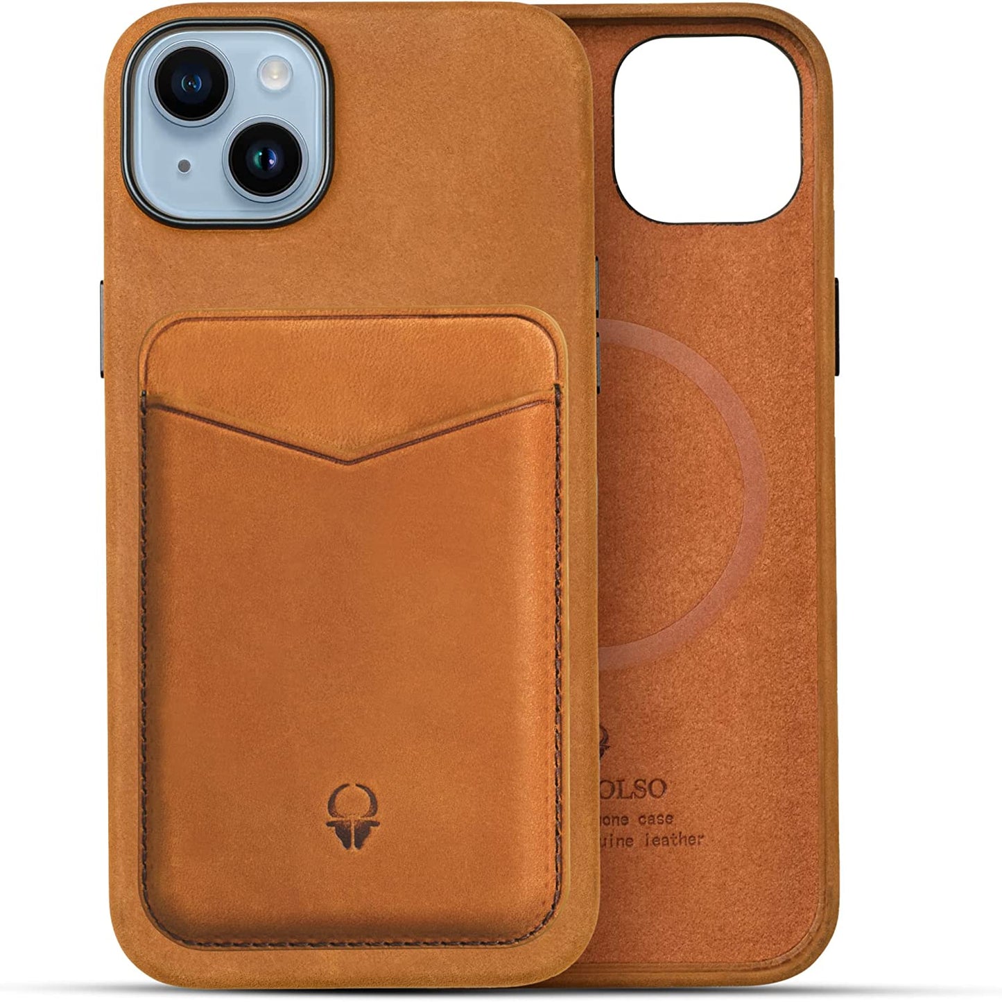 Donbolso Iphone 14 Pro Max Case Leather + Wallet Bundle - Apple Iphone Case in Vintage Black - Compatible with Magsafe - Lip Screen Protection - Elegant Leather Soft Grip - Strong Magnetic Phone Cases  DONBOLSO Vintage Brown iPhone 14 Plus Case + Wallet 