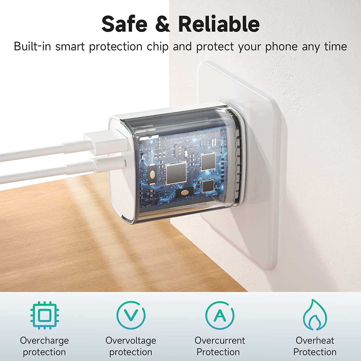 USB C Charger, Deegotech 20W PD Iphone Fast Charger, Dual Port Foldable Plug Type C Charger Compatible with Iphone 14/14 Pro/14 Pro Max/13 Pro Max/12/11/X/Se3, Ipad Pro  Shenzhen JiaYu Electronics Co., Ltd   