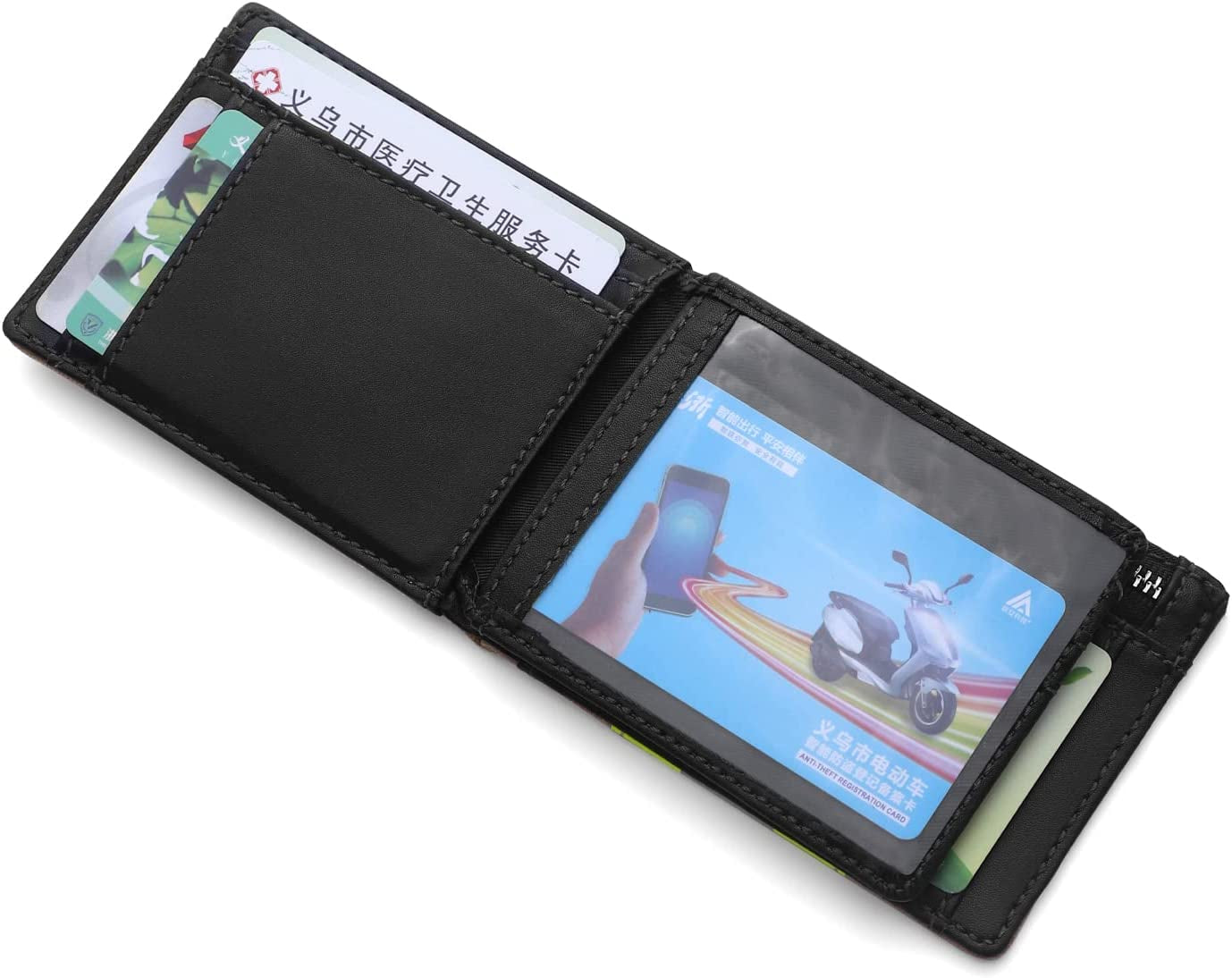 ARCTOTTI Airtag Wallet for Men with Ykk Zipper Pocket Security Rfid Blocking Attach Flip Pocket Cash, 14Card Slots Durable Nomex Fabric, Id Window Credit Card Holder with Gift Box  ARCTOTTI   