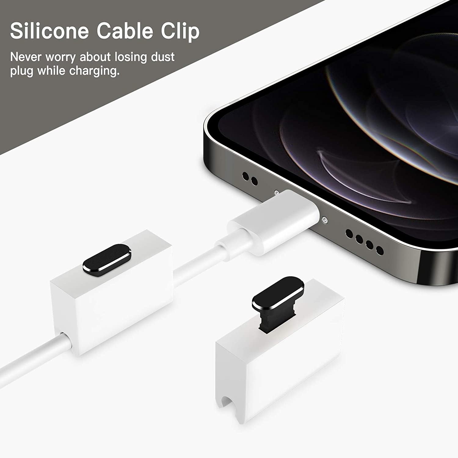 TITACUTE 2 Pack anti Dust Plugs for Iphone 14 Pro Max 13 11 12 Mini Dust Cover 8 Pin Dust Plug + Mini Storage Box Iphone Charging Port Plugs for Iphone Xs XR X 8 7 plus SE Airpods Ipad Mini Air Black  TITACUTE   