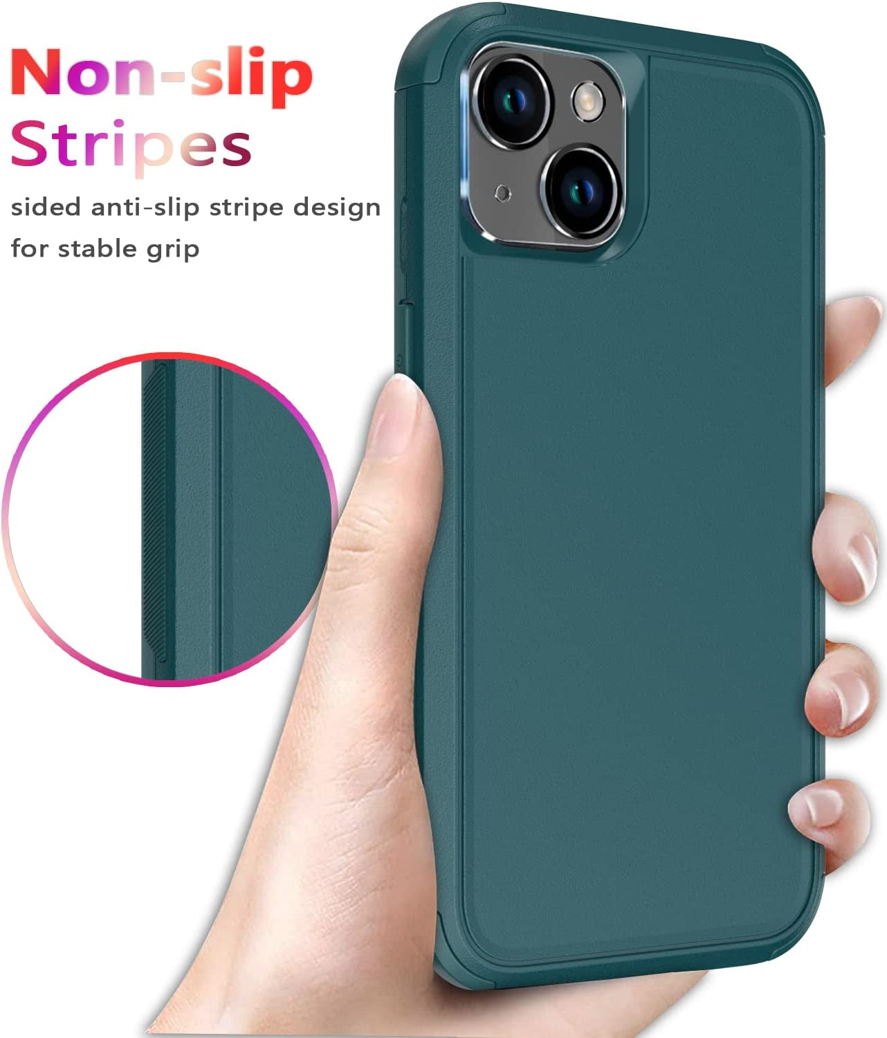 Diverbox for Iphone 14 Case [Shockproof] [Dropproof] [Tempered Glass Screen + Camera Lens Protector],Heavy Duty Protection Phone Case Cover for Apple Iphone 14 (Dark Green)  DiverBox   
