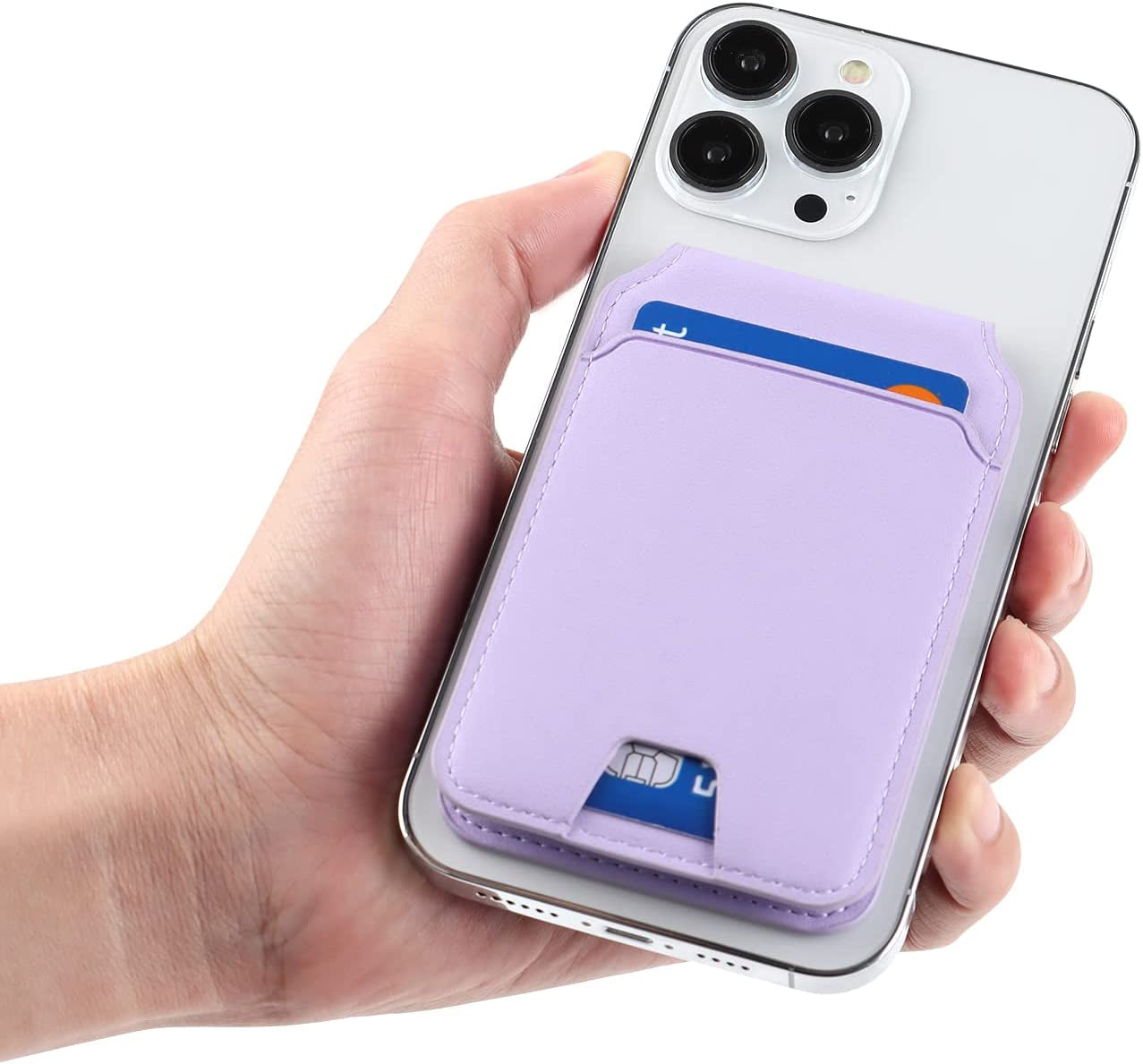 Cavor for Apple Wallet Magsafe Magnetic Phone Magsafe Wallet 14 Pro Max/14 Pro/14/14 Plus/13/12 Magsafe Card Holder,Phone Mag Safe Wallet as Credit for Iphone 14/13/12 Mini Series,Purple  Cavor   