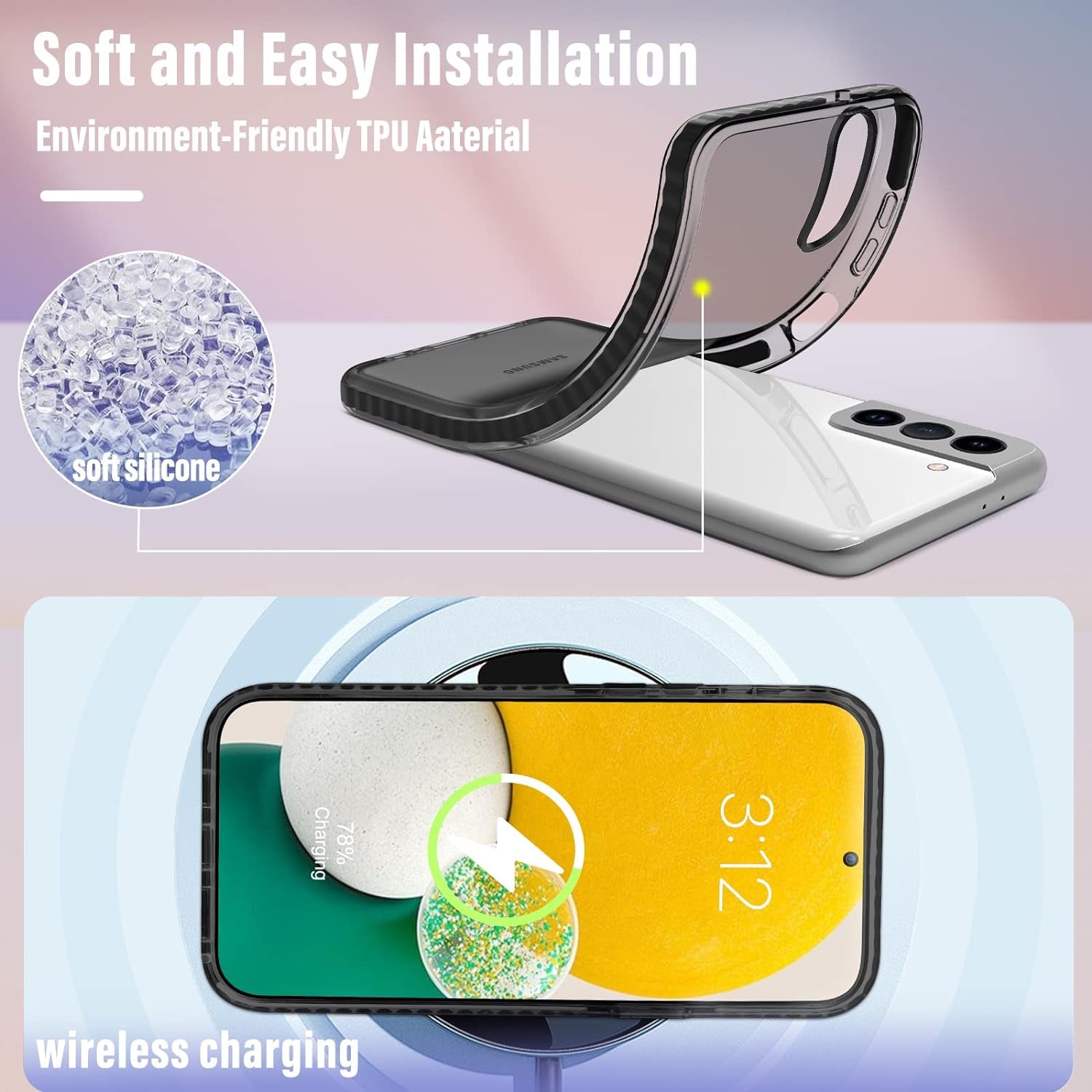 Toycamp for Samsung Galaxy S21 plus Case, Cute Funny Sun Moon Star Design for Women Girls Boys Teens for Galaxy S21 plus Cases, Cute Cartoon Sun Moon Star Print Cover for S21 plus Case 5G, 6.7''  Toycamp   