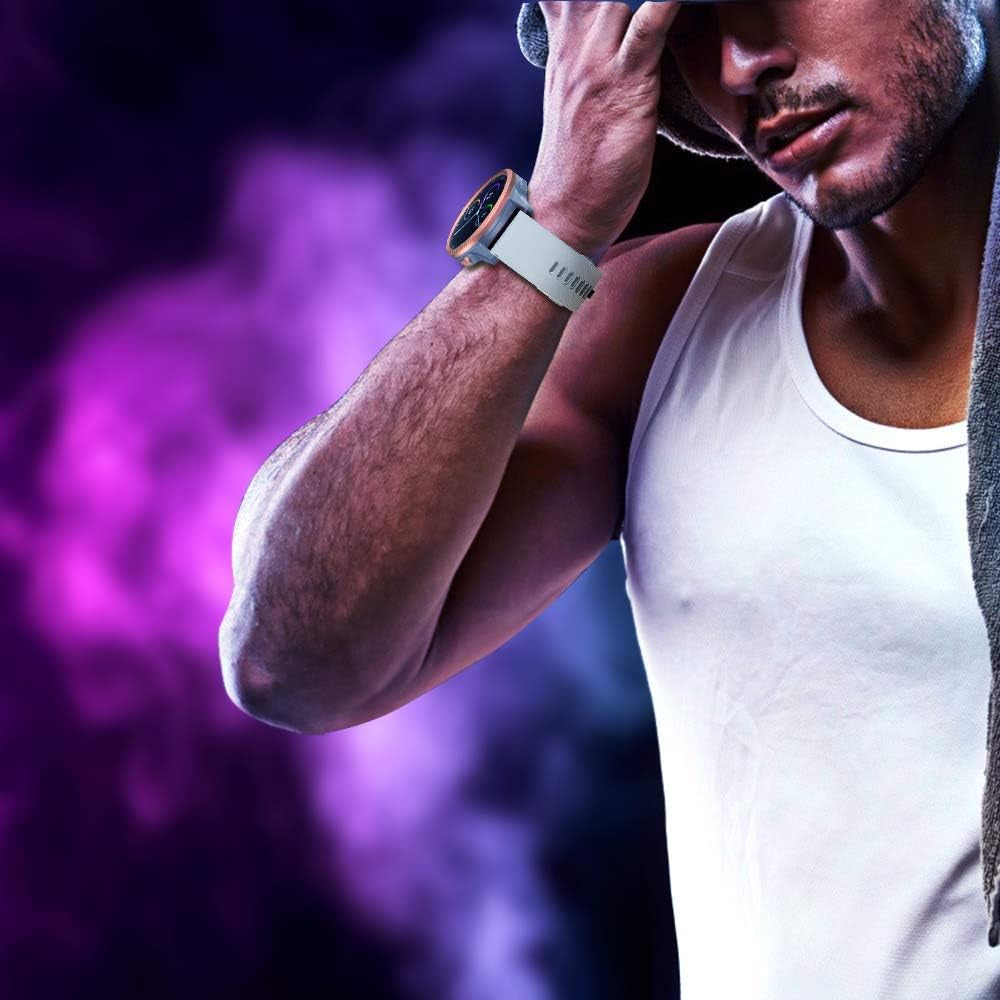 Notocity for Garmin Venu/Venu 2 Plus/Venu Sq/Venu Sq 2/ Vivoactive 3 Watch Band, 20Mm Quick Release Silicone Strap for Forerunner 245/645, Vivoactive HR, Approach S40/S42  NotoCity   