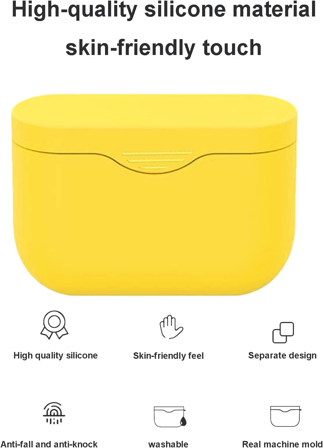 Adhiper WF-1000XM3 Protective Case Compatible with Sony WF-1000XM3 Headphone Charging Case Silicone Case Cover Protective Cover (Yellow)  Adhiper   