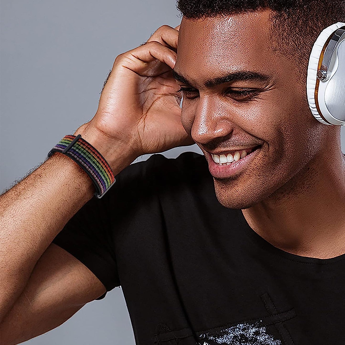 WJK 6 Pack Stretchy Nylon Solo Loop Bands Compatible with Apple Watch 38Mm 40Mm 41Mm 42Mm 44Mm 45Mm 49Mm Women Men, Adjustable Braided Sport Elastic Wristband for Iwatch Ultra SE Series 8 7 6 5 4 3 2 1  WJK   