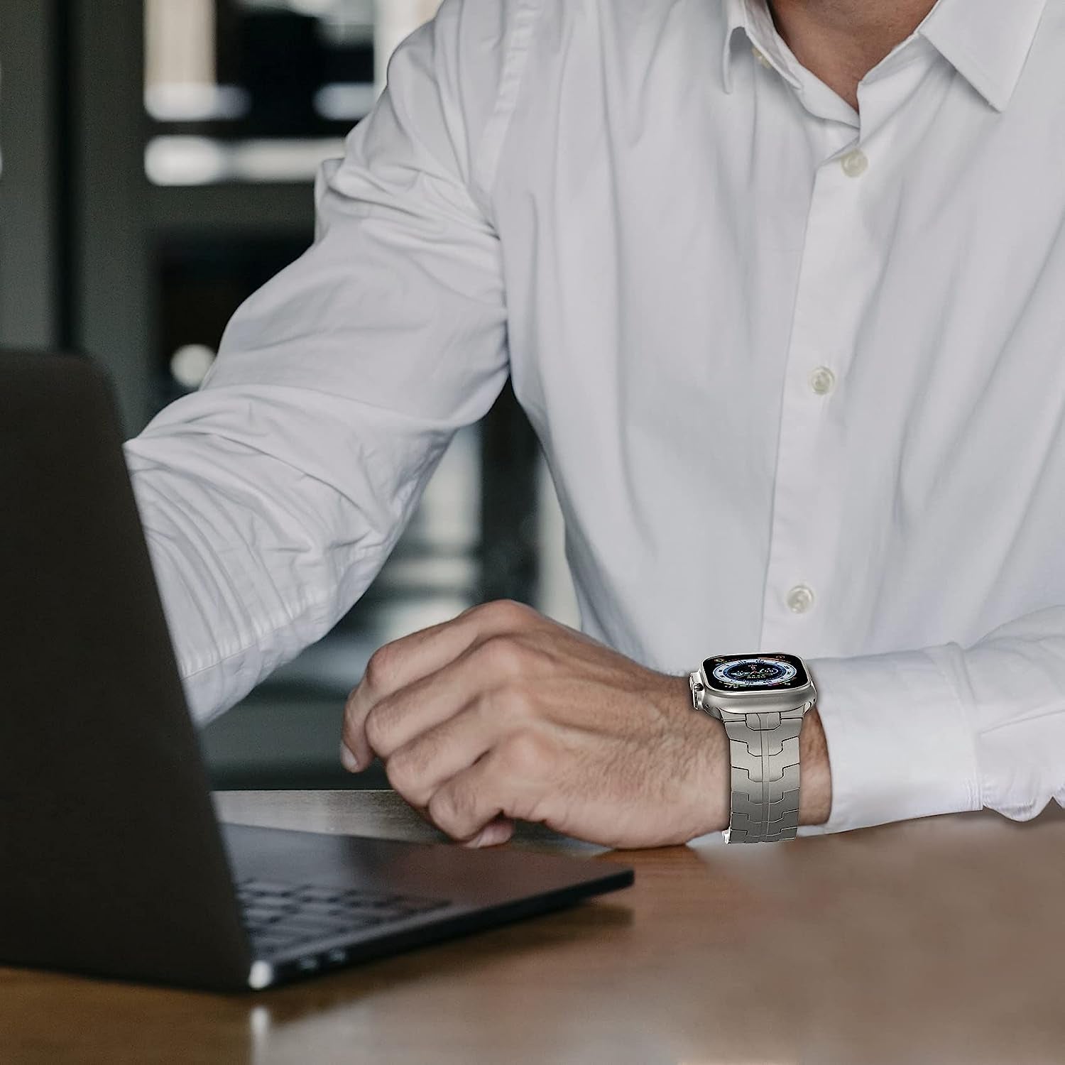 LULULOOK Titanium Band Compatible with Apple Watch, Metal Band 49/45/44/42Mm for Iwatch Ultra SE Series 8/7/6/5/4/3/2/1  LULULOOK   