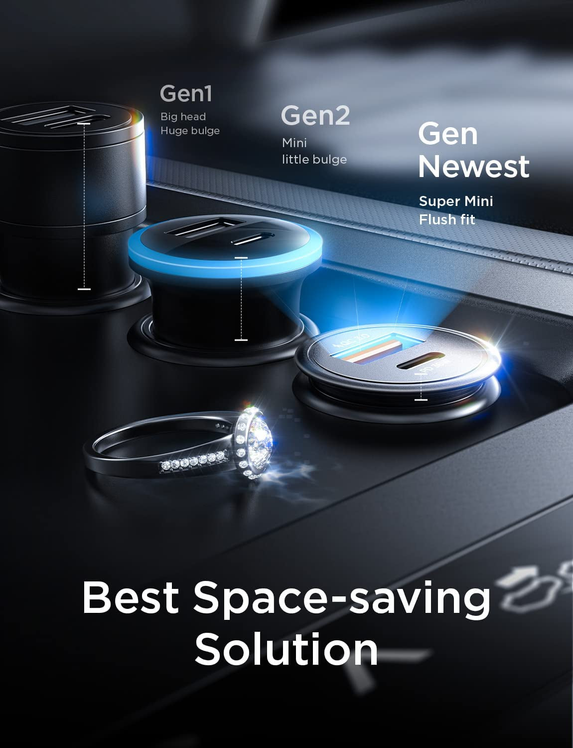 AINOPE USB C Car Charger 54W Iphone Car Charger Adapter [Mini&Metal] USB Car Charger Port PD36W&QC3.0 Cigarette Lighter Charger Fast Charging for Iphone 14 Pro Max plus 13 12 Samsung S23/22/21 Pixel  AINOPE   