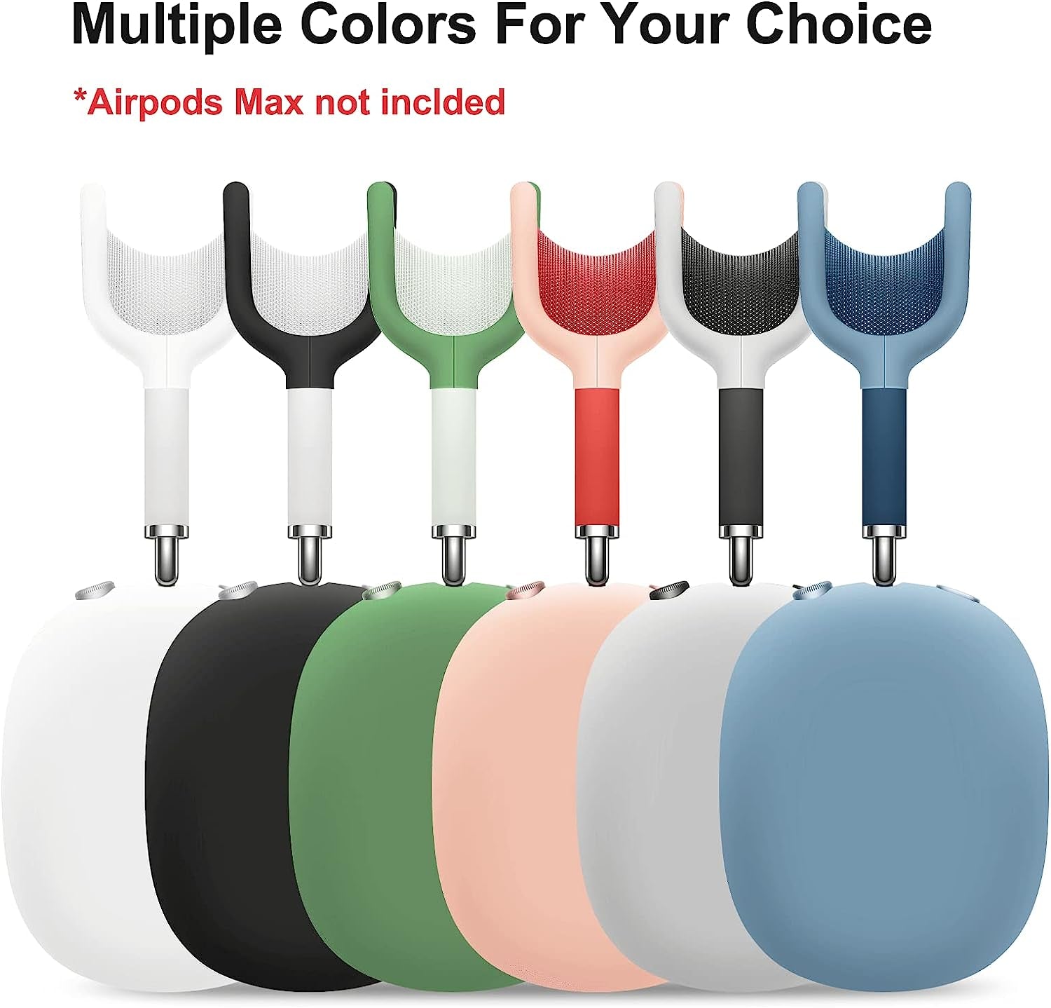 Woyinger Silicone Case for Airpods Max Headphones, Scratch-Resistant Earcup Caps and Headband Cover, Airpods Max Accessory Skin Case,White  Woyinger   