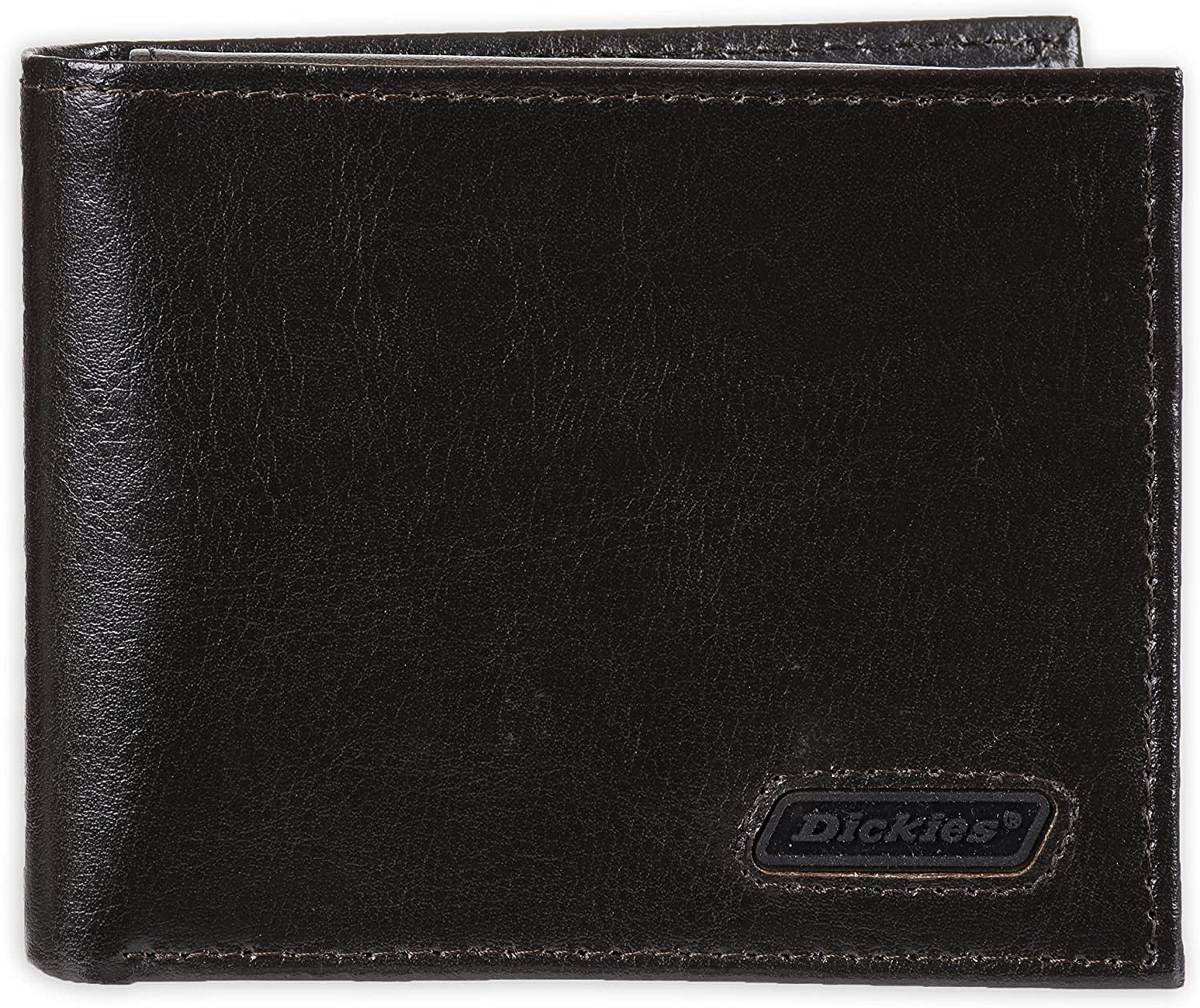 Dickies Men'S Leather Bifold Wallet  Dickies Brown Passcase One Size 