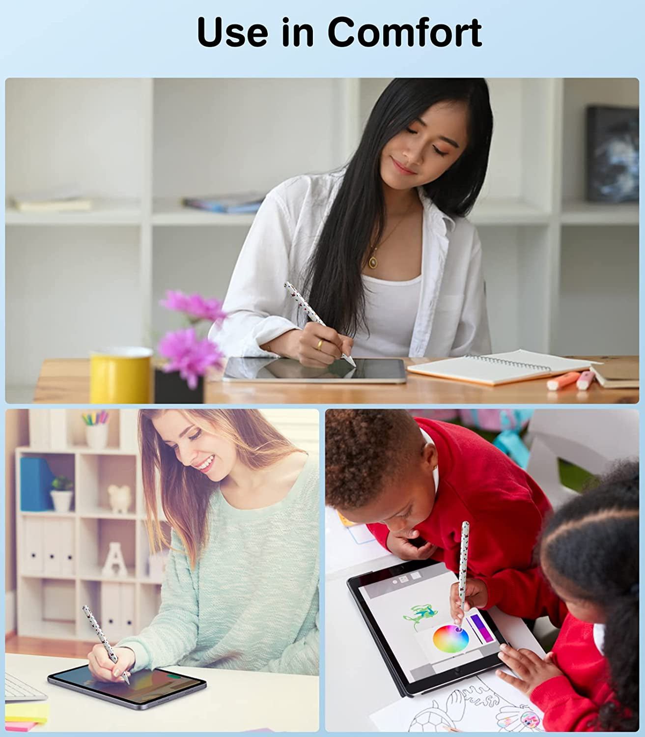 Moko Silicone Pencil Case Compatible with Apple Pencil 2Nd Generation, Ultra Thin Protective Cover Anti-Slip Sleeve Case with Nib Cover, Panda  MoKo   