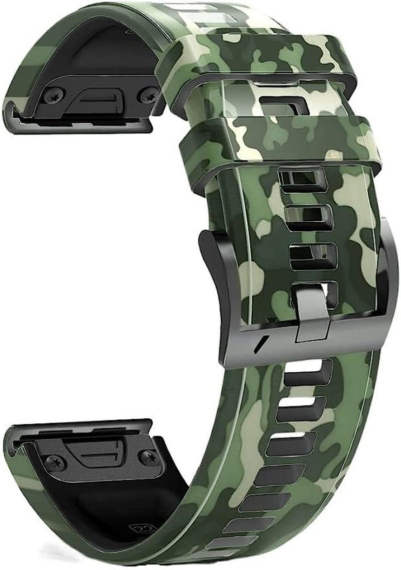 XIRIXX 22/26Mm Wrist Band Strap for Garmin Fenix 7 7X 5 5X 6 6X Pro 935 945 Smart Watch Printed Sport Quick Release Silicone Watchband  XIRIXX J For Fenix 6X 6X Pro 