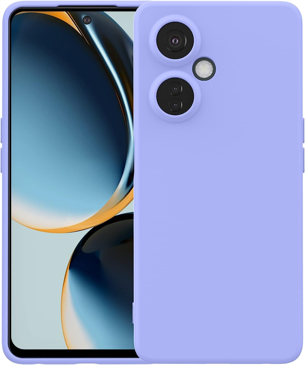 Foluu Silicone Case for Oneplus Nord N30 5G, Liquid Gel Rubber Case with Soft Microfiber Lining Cushion Slim Hard Shell Shockproof Protective Cover for Oneplus Nord N30 5G 2023 (Light Cyan)  Foluu Nord N30 5G 2023-Purple Oneplus Nord N30 5G 2023 