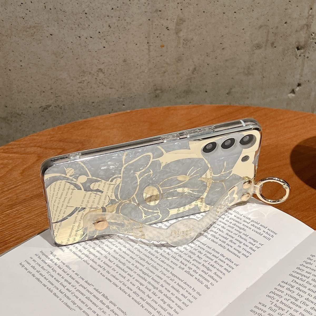 Meishangmei for Samsung Galaxy S22 plus Case 6.6" [NOT 6.1"] Sparkle Bling with Strap Stand Cute Pattern IMD Plating Silicone Shockproof Protective Glitter Cases Cover for Girls and Women - Minnie  Meishangmei   