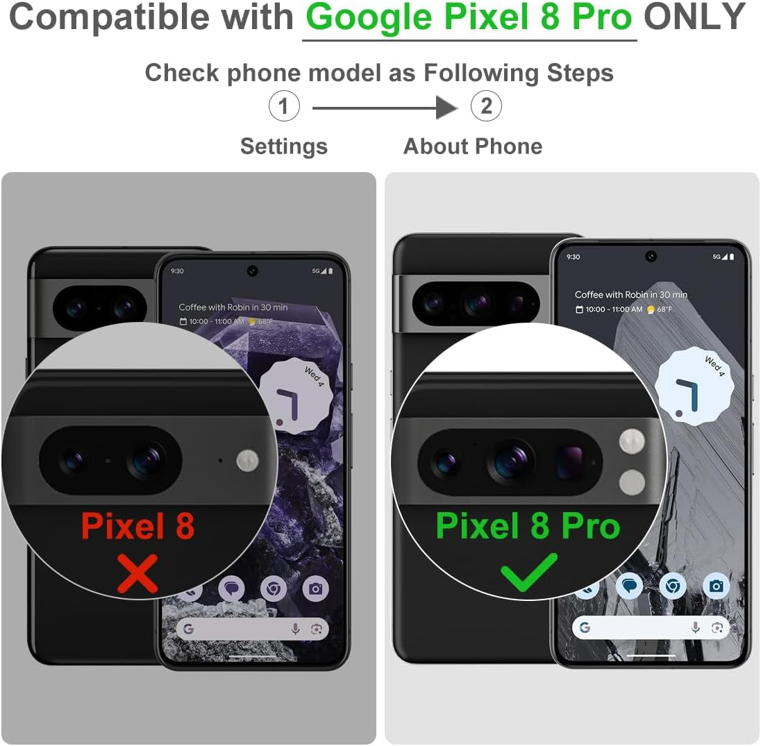 MALEWOLF for Google Pixel 8 Pro Magnetic Case Compatible with Magsafe [Invisible Kickstand] Shockproof Anti-Fingerprint Matte Translucent Cover Protective Phone Case for Pixel 8 Pro 5G (Frosted Clear)  MALEWOLF   