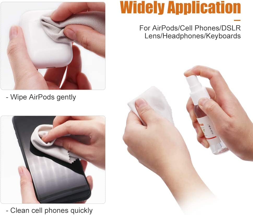 Phone Cleaning Kit, Airpod Cleaner Kit Screen Cleaner Kit with Cleaning Swabs for Smartphones, Cameras, Keyboards, Headphones and Tablets, Compatible with Airpods Pro/Airpods 2/Airpods 1  REFLYING   