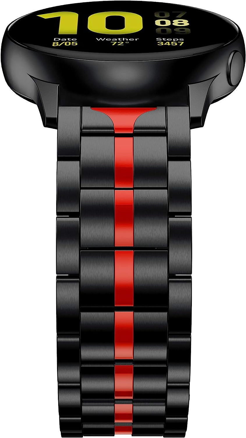 Anrir Compatible for Garmin Vivoactive 3 Band, 20Mm Quick Release Stainless Steel Band for Garmin Forerunner 645/245 Music, Garmin Venu, Garmin Vivomove 3 44Mm, Vivomove Hr/Luxe/Style 42Mm-Black&Red  Anrir   