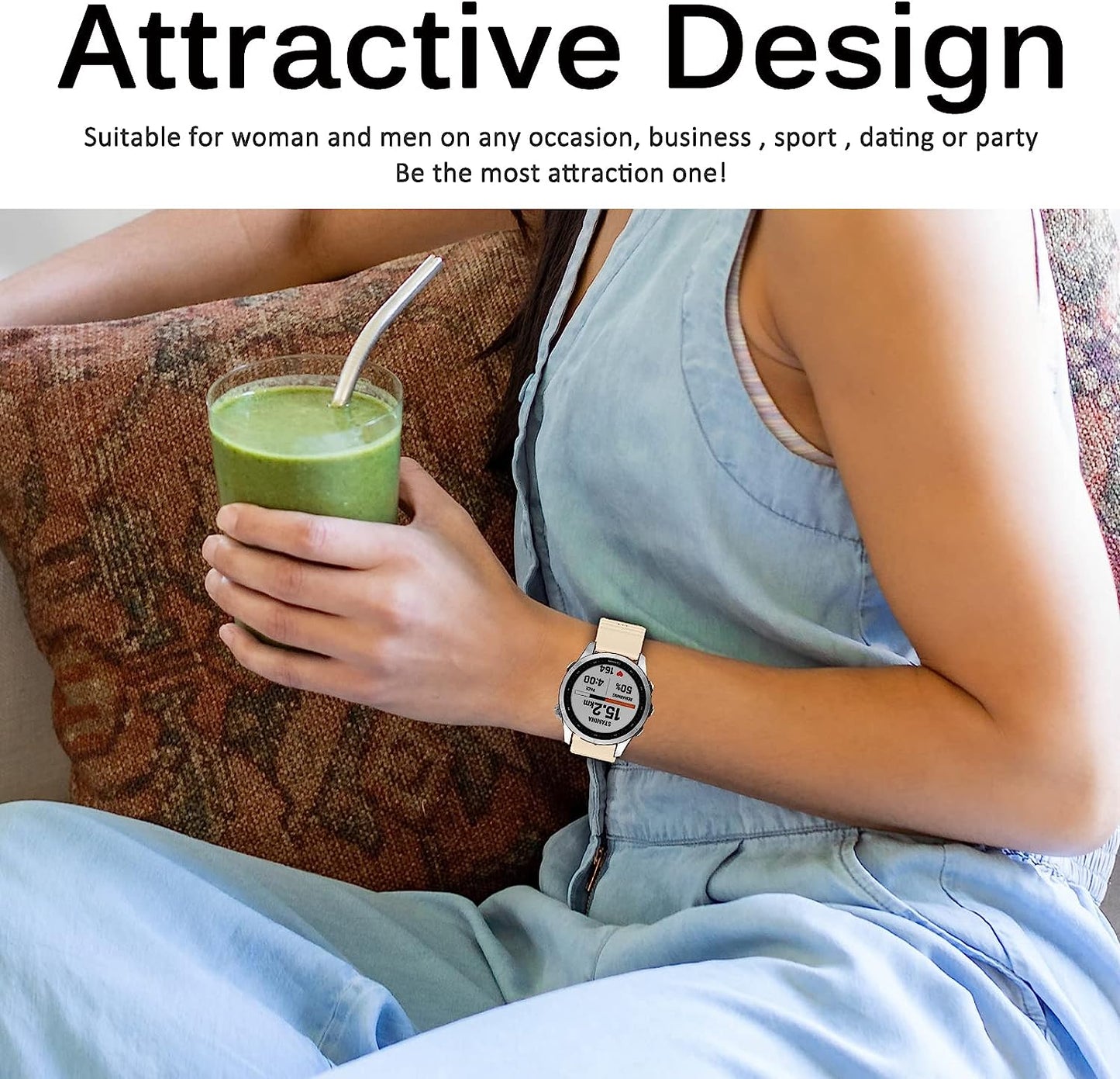 Miimall Compatible for Garmin Fenix 7S 20Mm Watch Band, Soft Silicone Strap Flexible Sport Women Man Easy-Fit Waterproof Replacement Band for Garmin Fenix 7S/7S Solar/7S Sapphire Solar/6S/5S(Cream)  Miimall   