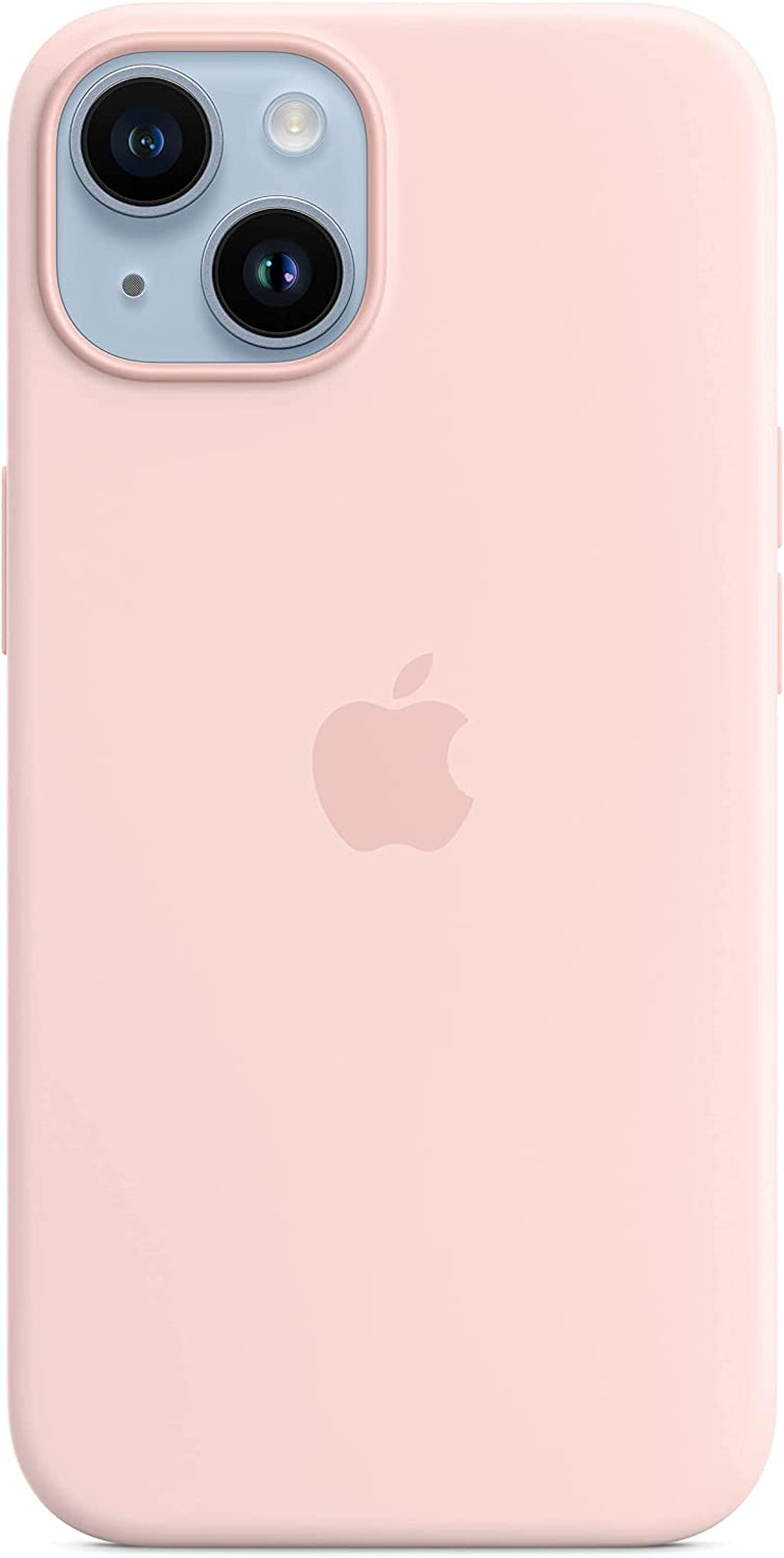 Apple Iphone 14 Silicone Case with Magsafe - Olive  Apple Chalk Pink  