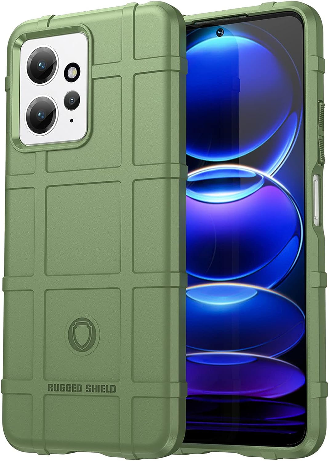 Ccsmall for Xiaomi Redmi Note 12 4G Case, Heavy Duty Shockproof Slim Protection Phone Case Support Wireless Charging Cover for Xiaomi Redmi Note 12 4G HD Black  CCSmall Green Xiaomi Redmi Note 12 4G 