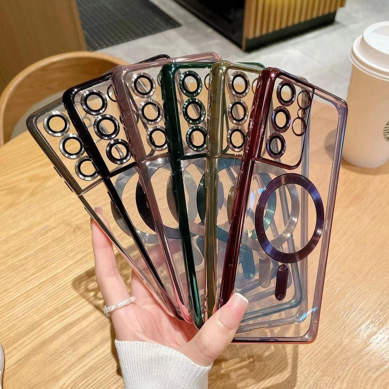 Luhuanx Magnetic Case for Samsung S21 Ultra 5G, Designed for Samsung Galaxy S21 Ultra Cases with Full Coverage Lens,Wireless Chager, Screen & Camera Protection (Crystal Black)  Luhuanx   