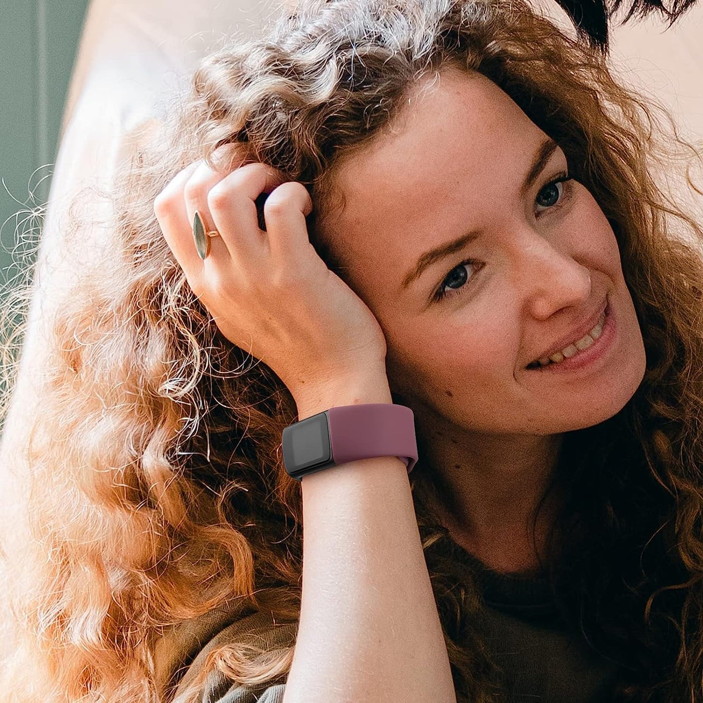 3 Pack Sport Bands Compatible with Fitbit Charge 5 Bands for Women Men, Classic Soft Silicone Replacement Wristbands for Fitbit Charge 5 Fitness Tracker (Small,Rose Gold/Champagne Gold/Wine Red)  AK   