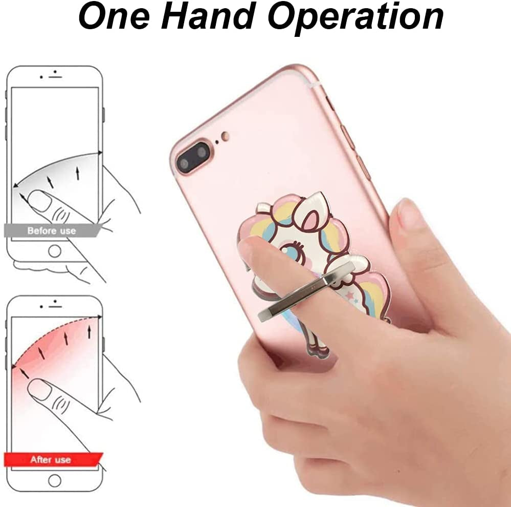 4-Pcs Phone Ring Holder Stand, Cute Animal Dogs Cats Butterfly Ring Stand 360 Rotation Finger Ring Grip Kickstand for Cellphones and Tablets (Dogs Ring)  Mixtecc   