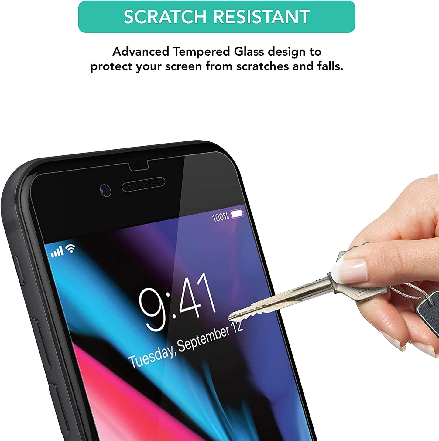 Isoul [4 Pack] Screen Protector for Iphone SE 3/2 (2022/2020)/ 8/7/6S/6 Tempered Glass Film 9H HD, 2.5D Edge 4.7 Inch [3D Touch] [Compatible with Apple SE Iphone 2Nd 3Rd Gen]  iSOUL   