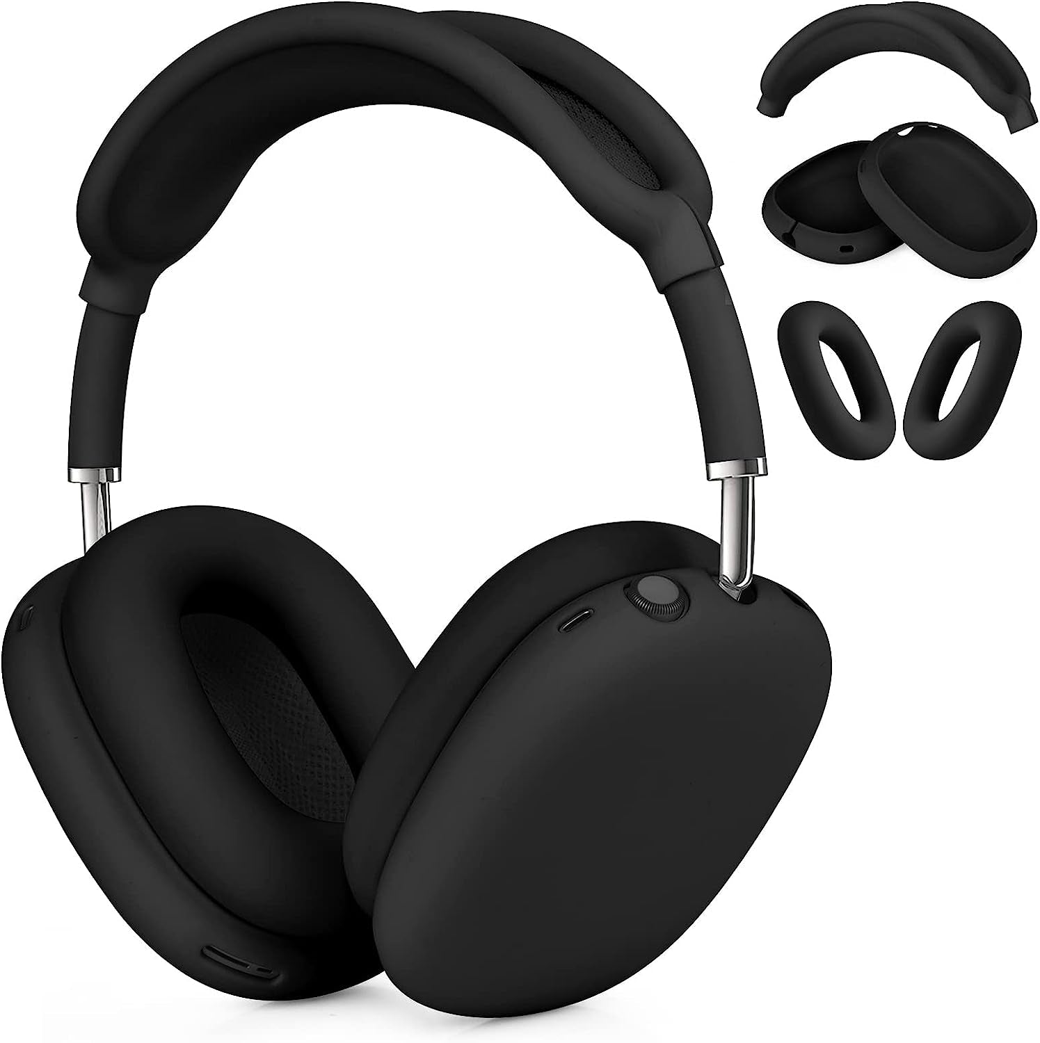 Filoto Case for Airpods Max Headphones, Silicone Cover for Apple Airpod Max,Accessories Cases (Black)  Kerle   