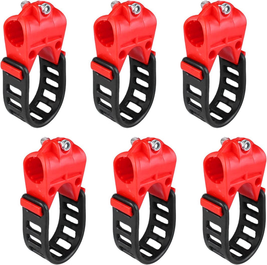 Set Bike Rack Hitch Mount: 6 Pcs Set Bicycle Bike Hitch Racks, Storage Carrier Spare Hooks, Bike Replacement Spare Hooks, Bike Rack Hitch Stand for 1-1/4" & 2" Hitch (Red+Black)  ZUOLUN   