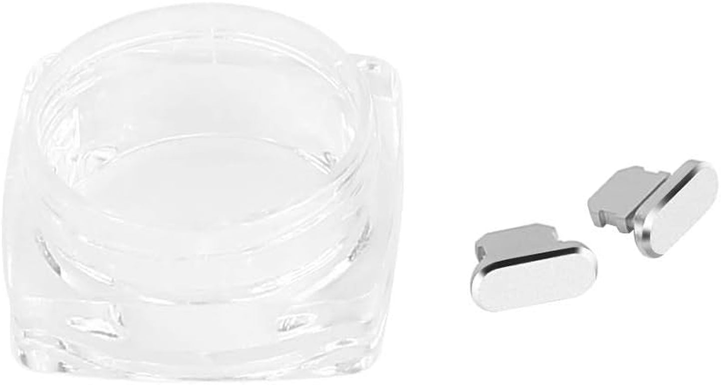 [2 Pack] anti Dust Plugs for Iphone 14 13 Pro Max 8 Pin Charging Port Plug Iphone SE 2020 Anti-Dust Pluggy with Easy Storage Case Iphone Xs Charge Port Plug for Apple Iphone 11 12 Pro XR XS Silver  iMangoo   