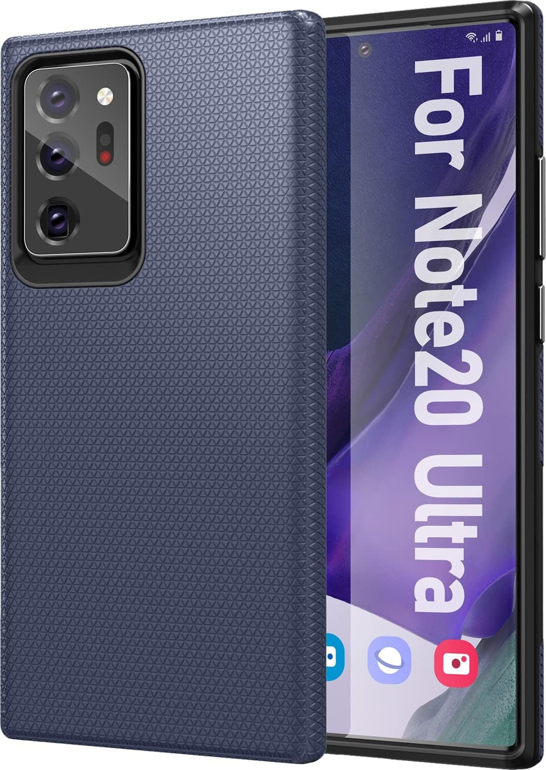 Rayboen for Galaxy Note 20 Ultra Case, Dual Layer Military Grade Shockproof Heavy Duty Protection Cover, Phone Case for Samsung Galaxy Note 20 Ultra 5G - Navyblue  Rayboen   