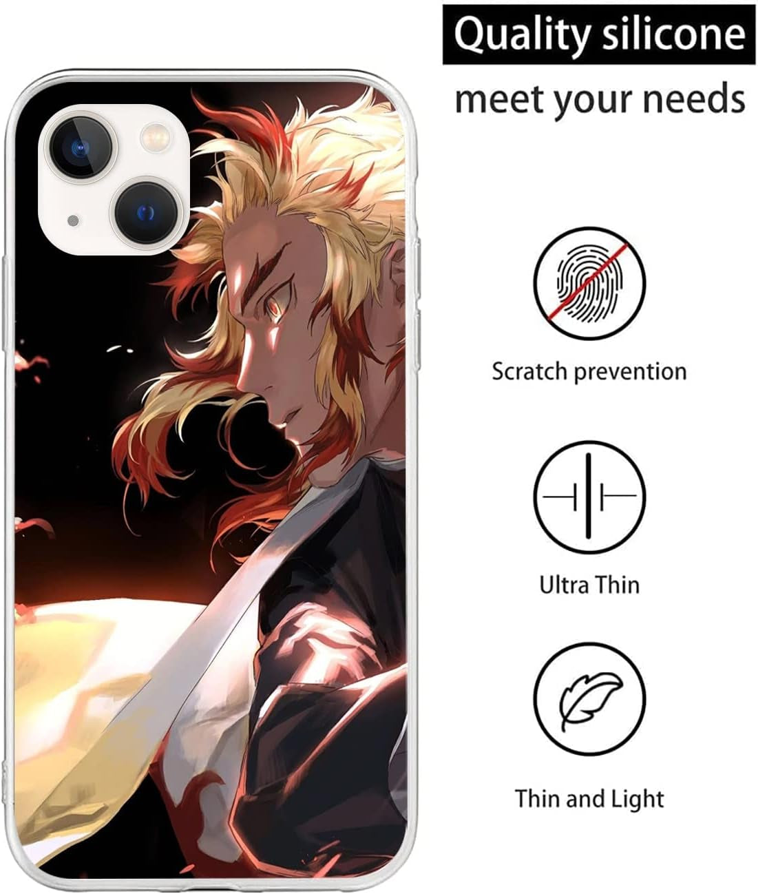 Compatible with LG G7 | LG G7 Thinq | LG G7 Fit | LG G7 One Sla'Yer Anime Cool De'Mon 913 Case Slim Soft Flexible TPU Thin Protective Cover Case Clear  CUENDX   