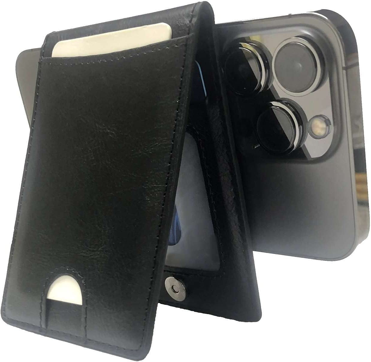 Tahamus Magnetic Adjustable Stand Wallet, 5 Credit Card Holder with Magsafe Walet for Apple Iphone 14 Pro Max/14 Plus/14 Pro/14/13 Pro Max/13 Pro/13/12 Pro Max/12/12 Pro, (Black)  Tahamus   