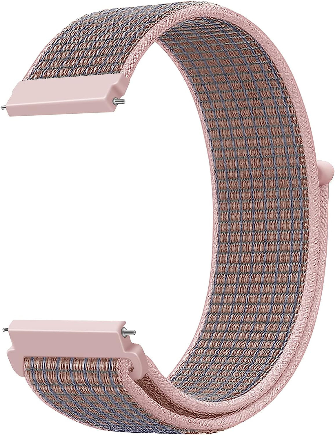 20Mm Quick Release Watch Band Nylon Strap for Samsung Galaxy Watch 5 4 3 40Mm 41Mm 42Mm 44Mm 45Mm 46Mm Nylon Breathable Sport Strap Wristband Replacement Bracelet for Amazfit Bip U Pro/Gts/Gts 2 3 4  DMVEIMAL Pink sand  