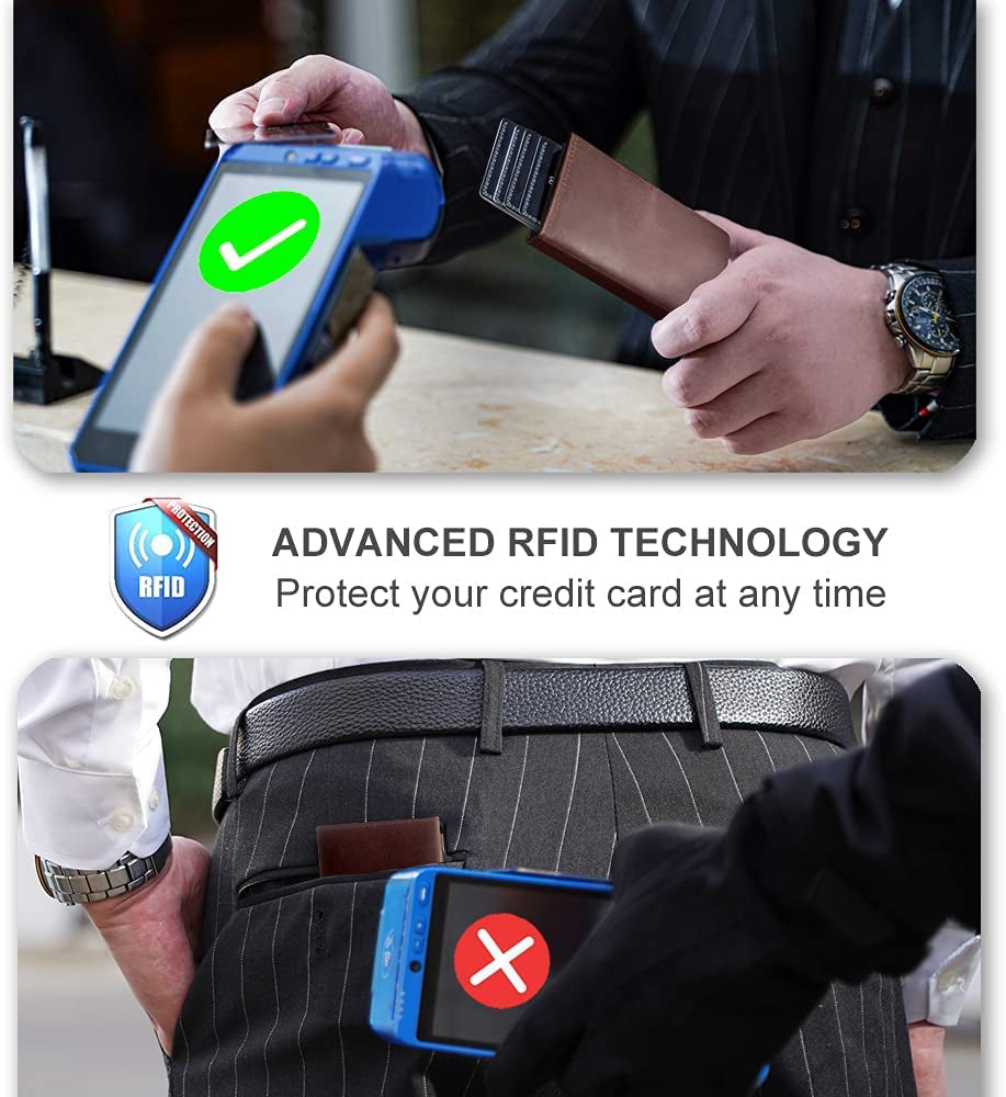 Aiuwo Wallet for Men Slim Wallet RFID Blocking Money Clip Wallets for Men,Minimalist Wallet for Men with Money Pocket  AIUWO   