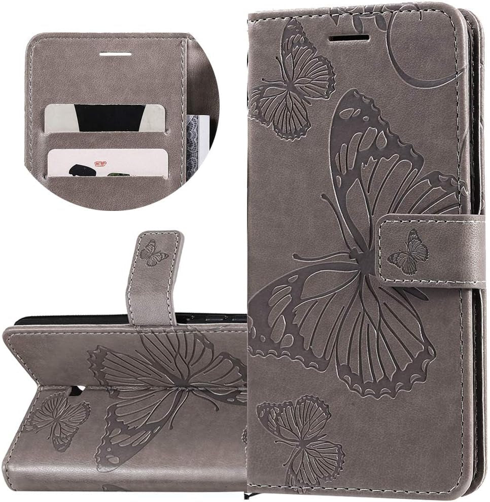 ISADENSER LG V40 Thinq Flip Case LG V40 Thinq Wallet Case LG V40 Case Butterfly [Business Embossing] [Kickstand Flip] [Card Slot] [Magnetic Clasp] Flip Phone Case for LG V40 Purple Butterfly KT  LEMAXELERS C] Butterdlykt-Flipcase-7  