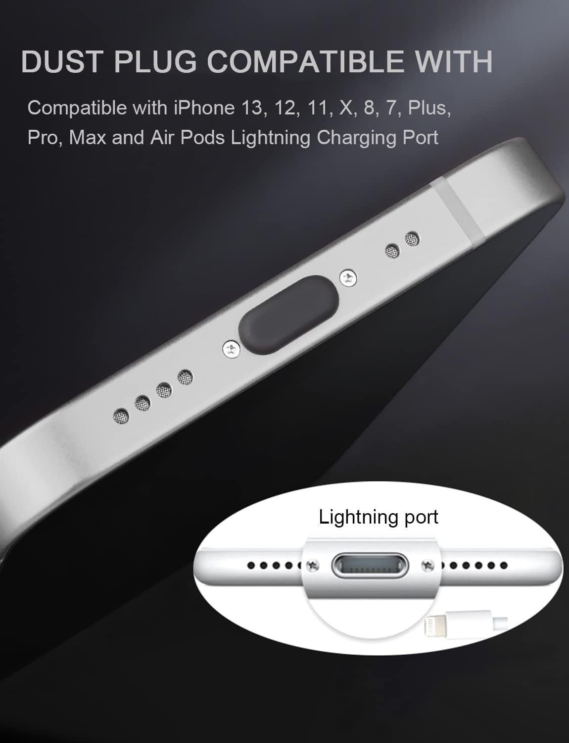 Gavemi 20 Pack Phone Dust Plug Compatible with Iphone 13, 12, 11, X, 8, 7, Plus, Pro, Max and Air Pods Lightning Charging Port anti Dust Plug Cover  Gavemi   