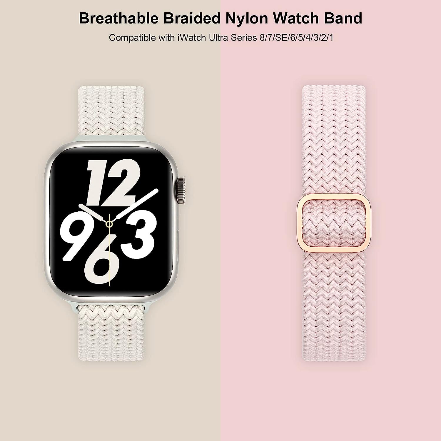 DYKEISS 4 Pack Slim Braided Solo Loop Bands Compatible for Apple Watch Band 38Mm 42Mm 40Mm 44Mm 41Mm 45Mm 49Mm, Stretch Nylon Elastic Thin Strap for Iwatch Ultra Series 8/7/SE/6/5/4/3/2/1 Women & Men  DYKEISS   