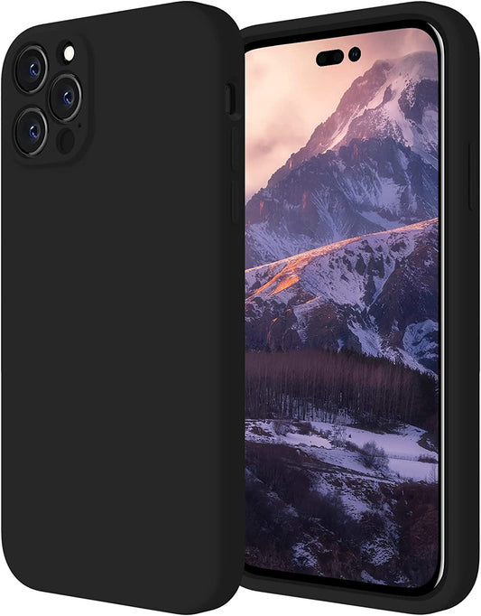 Firenova for Iphone 14 Pro Case, Silicone Upgraded [Camera Protection] Phone Case with [2 Screen Protectors], Soft Anti-Scratch Microfiber Lining Inside, 6.1 Inch, Black  FireNova   