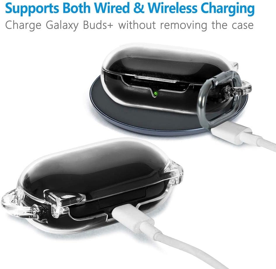 Fironst Polycarbonate Case Cover for Galaxy Buds/Buds+ Plus, Sturdy and Shockproof, No Adhesive Protective Cover Skin Compatible with Samsung Galaxy Buds 2019 2020 Earbuds Accessories (Clear)  Fironst   