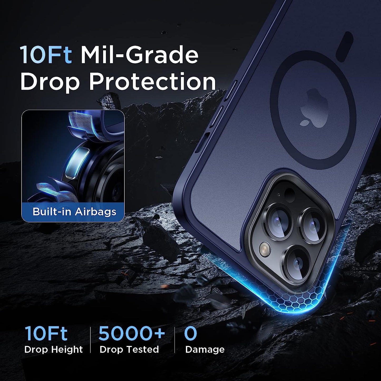 Degeca Strong Magnetic for Iphone 14 Pro Max Case [Compatible with Magsafe] [Military Grade Drop Tested] Slim Non Yellowing Shockproof Phone Cover for Iphone 14 Pro Max 6.7 Inch, Blue  degeca   