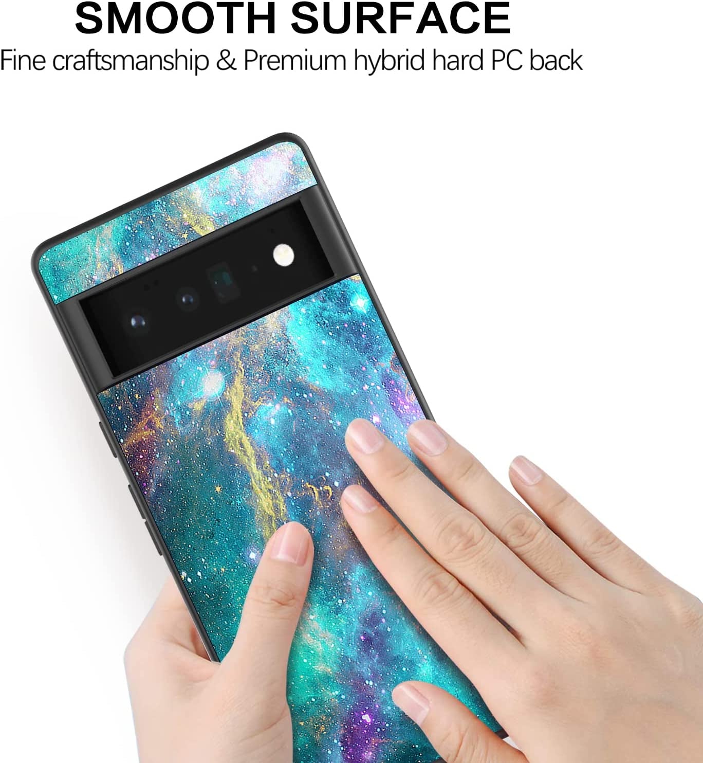 BENTOBEN Google Pixel 6 Pro Case, Slim Fit Glow in the Dark Hybrid Hard PC Soft TPU Bumper Shockproof Drop Protective Girls Women Men Phone Cover for Google Pixel 6 Pro 6.71", Green Nebula  BENTOBEN   